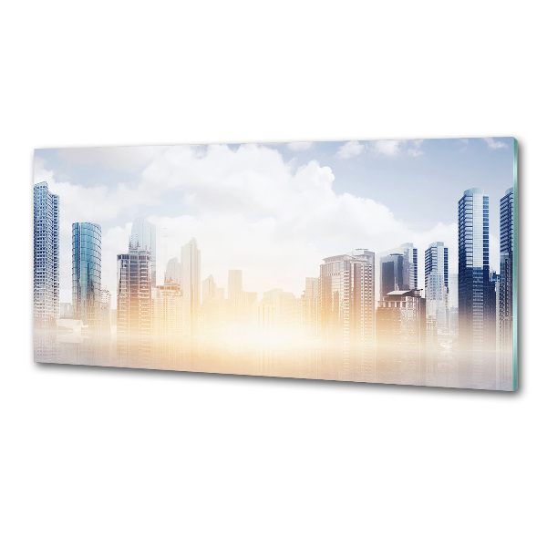 Pannello retrocucina con stampa a tema grattacieli