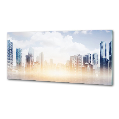 Pannello retrocucina con stampa a tema grattacieli