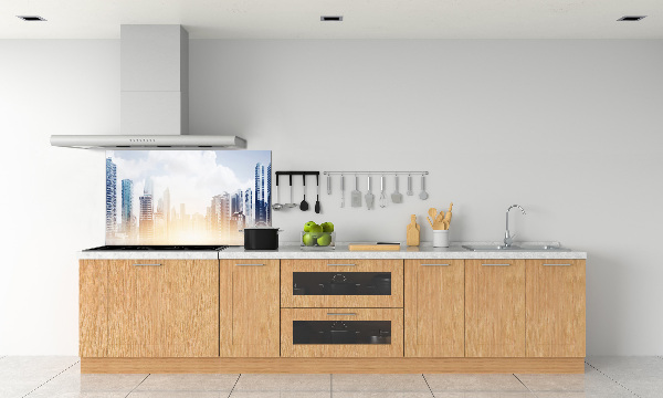 Pannello retrocucina con stampa a tema grattacieli