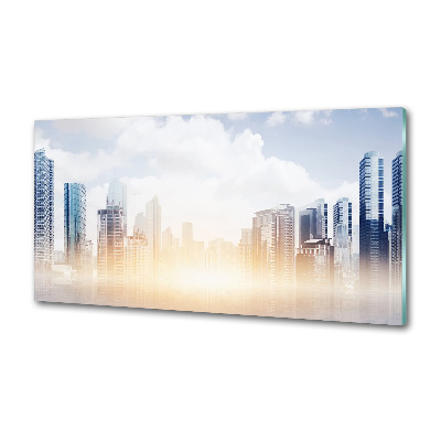 Pannello retrocucina con stampa a tema grattacieli