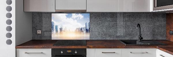 Pannello retrocucina con stampa a tema grattacieli