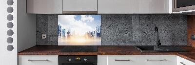 Pannello retrocucina con stampa a tema grattacieli