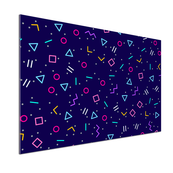 Pannello retrocucina con motivo geometrico come sfondo