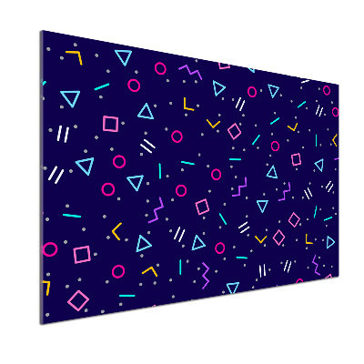 Pannello retrocucina con motivo geometrico come sfondo