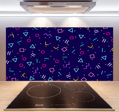 Pannello retrocucina con motivo geometrico come sfondo