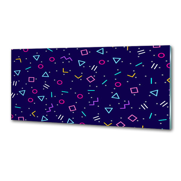 Pannello retrocucina con motivo geometrico come sfondo