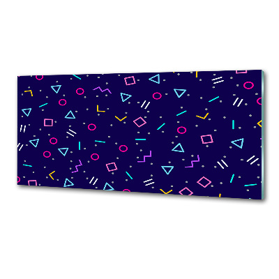 Pannello retrocucina con motivo geometrico come sfondo