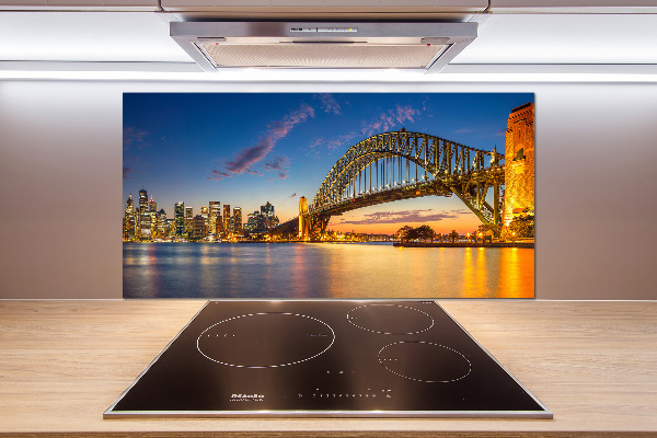 Pannello paraschizzi cucina con stampa Skyline di Sydney