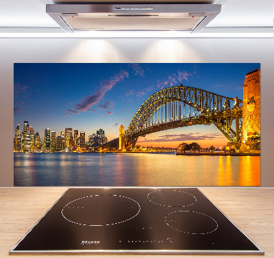 Pannello paraschizzi cucina con stampa Skyline di Sydney