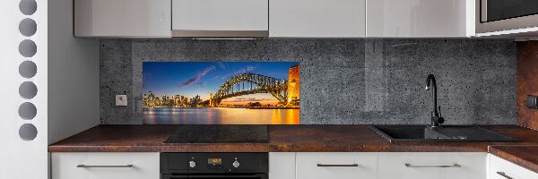 Pannello paraschizzi cucina con stampa Skyline di Sydney