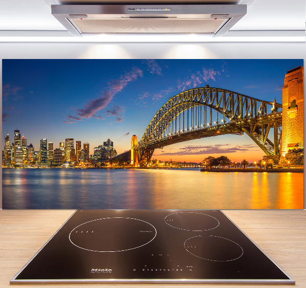 Pannello paraschizzi cucina con stampa Skyline di Sydney