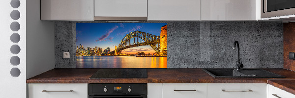 Pannello paraschizzi cucina con stampa Skyline di Sydney