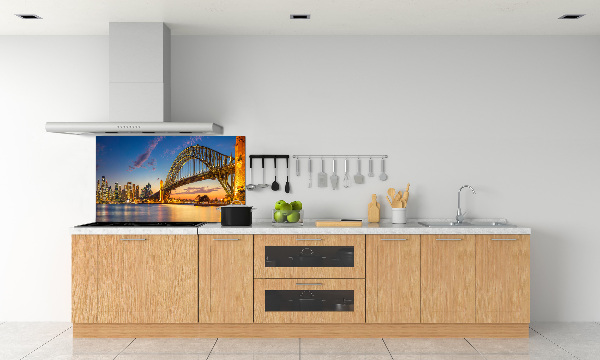 Pannello paraschizzi cucina con stampa Skyline di Sydney