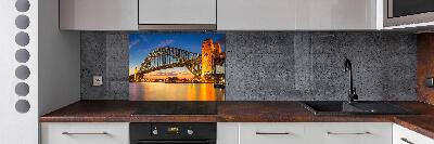 Pannello paraschizzi cucina con stampa Skyline di Sydney