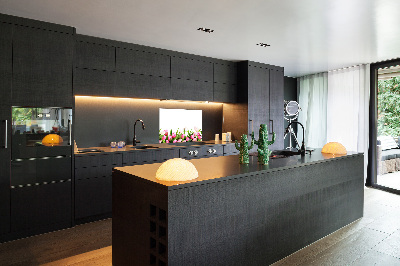 Rivestimento parete cucina con motivo Giardino rosa