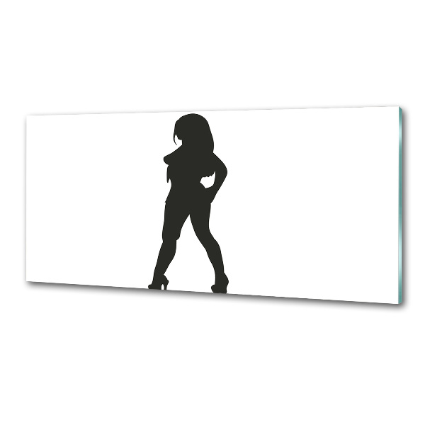 Rivestimento parete cucina con silhouette di donna