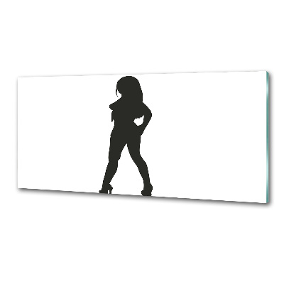 Rivestimento parete cucina con silhouette di donna