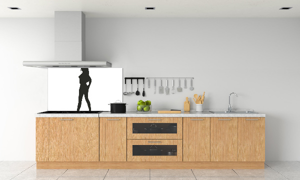 Rivestimento parete cucina con silhouette di donna