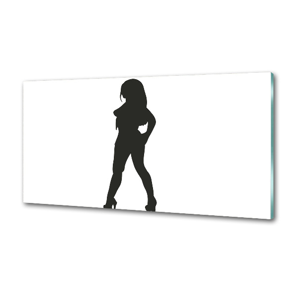 Rivestimento parete cucina con silhouette di donna