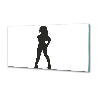 Rivestimento parete cucina con silhouette di donna