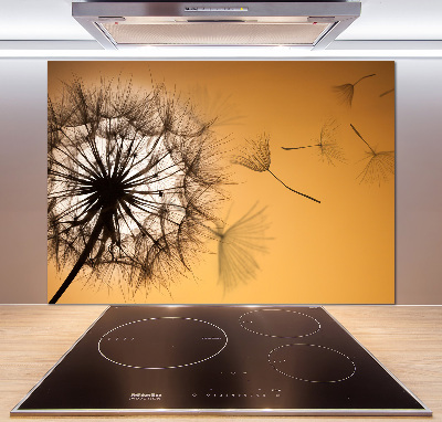 Pannello paraschizzi cucina con motivo a dente di leone