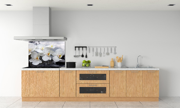 Pannello paraschizzi cucina con motivo orchidea