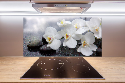 Pannello retrocucina con motivo orchidea