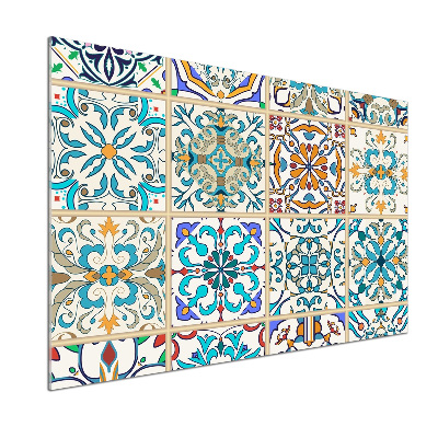 Pannello paraschizzi cucina con piastrelle in ceramica