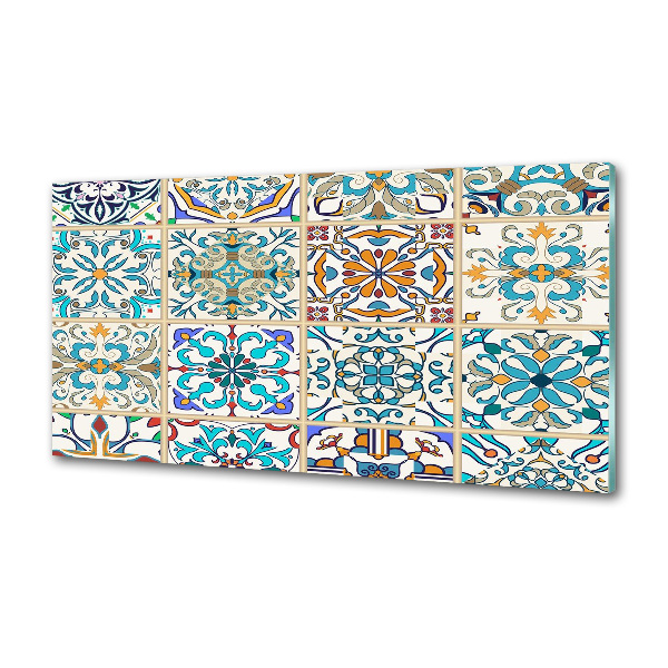 Pannello paraschizzi cucina con piastrelle in ceramica