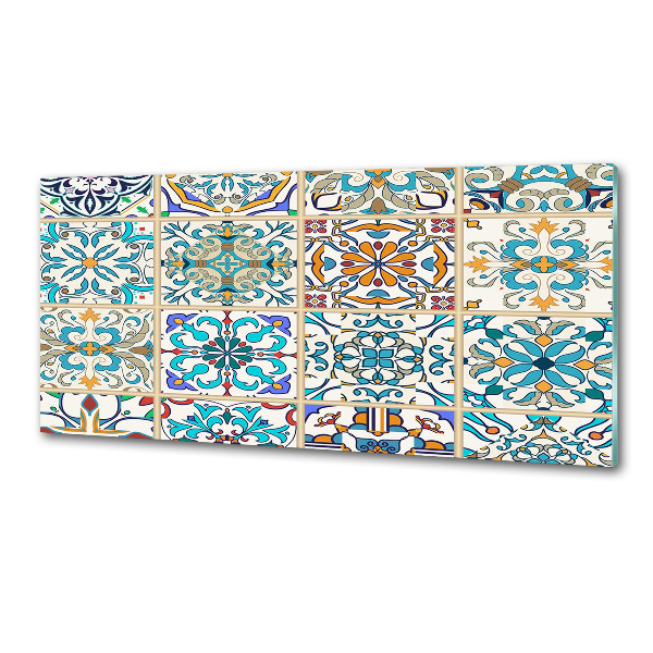 Pannello paraschizzi cucina con piastrelle in ceramica