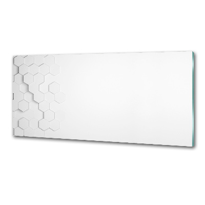 Pannello paraschizzi cucina con motivo a esagoni come sfondo