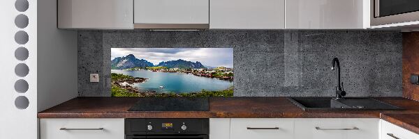 Pannello retrocucina con motivo Isole Lofoten in Norvegia