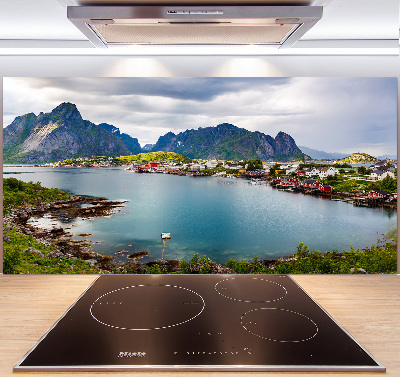 Pannello retrocucina con motivo Isole Lofoten in Norvegia