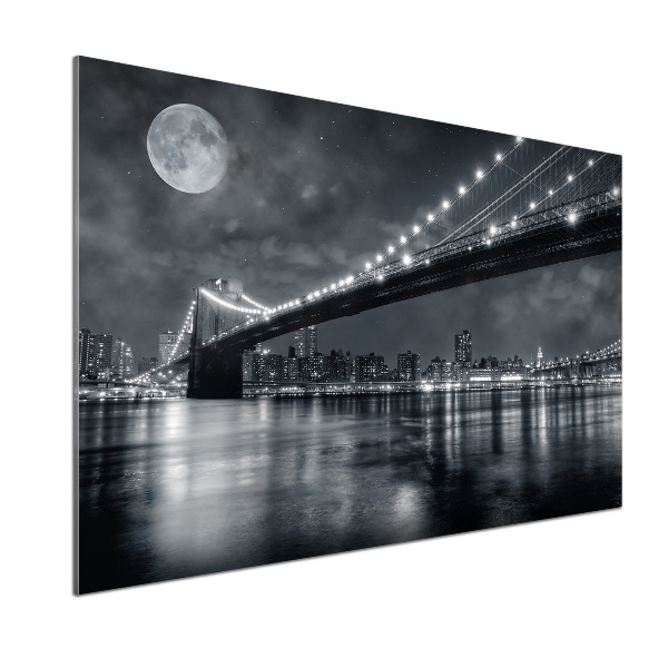 Pannello paraschizzi cucina con stampa del Ponte di Brooklyn