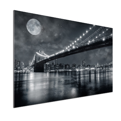 Pannello paraschizzi cucina con stampa del Ponte di Brooklyn
