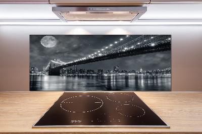 Pannello paraschizzi cucina con stampa del Ponte di Brooklyn