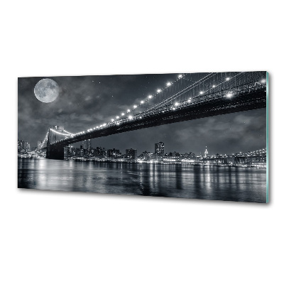 Pannello paraschizzi cucina con stampa del Ponte di Brooklyn