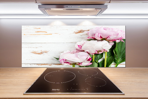Pannello retrocucina con motivo di peonie
