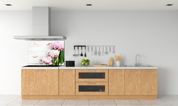 Pannello retrocucina con motivo di peonie