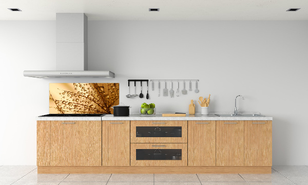 Pannello paraschizzi cucina con motivo di semi di tarassaco