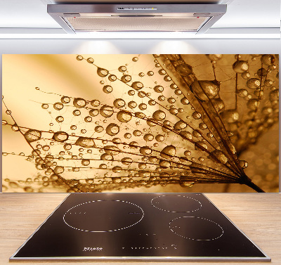 Pannello paraschizzi cucina con motivo di semi di tarassaco