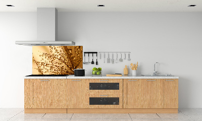 Pannello paraschizzi cucina con motivo di semi di tarassaco