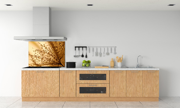 Pannello paraschizzi cucina con motivo di semi di tarassaco