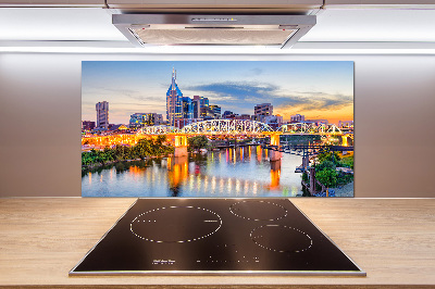 Rivestimento parete cucina con motivo dedicato al ponte del Tennessee (USA)