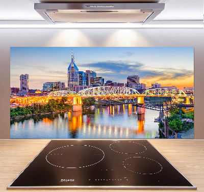 Rivestimento parete cucina con motivo dedicato al ponte del Tennessee (USA)