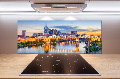Rivestimento parete cucina con motivo dedicato al ponte del Tennessee (USA)
