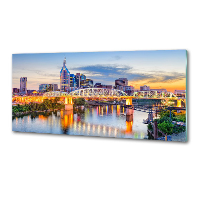 Rivestimento parete cucina con motivo dedicato al ponte del Tennessee (USA)