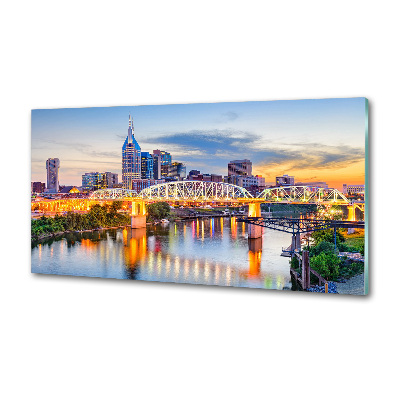 Rivestimento parete cucina con motivo dedicato al ponte del Tennessee (USA)