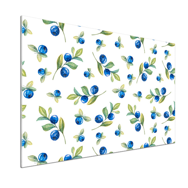 Rivestimento parete cucina con motivo ai mirtilli