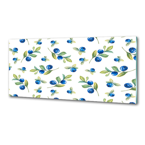 Rivestimento parete cucina con motivo ai mirtilli